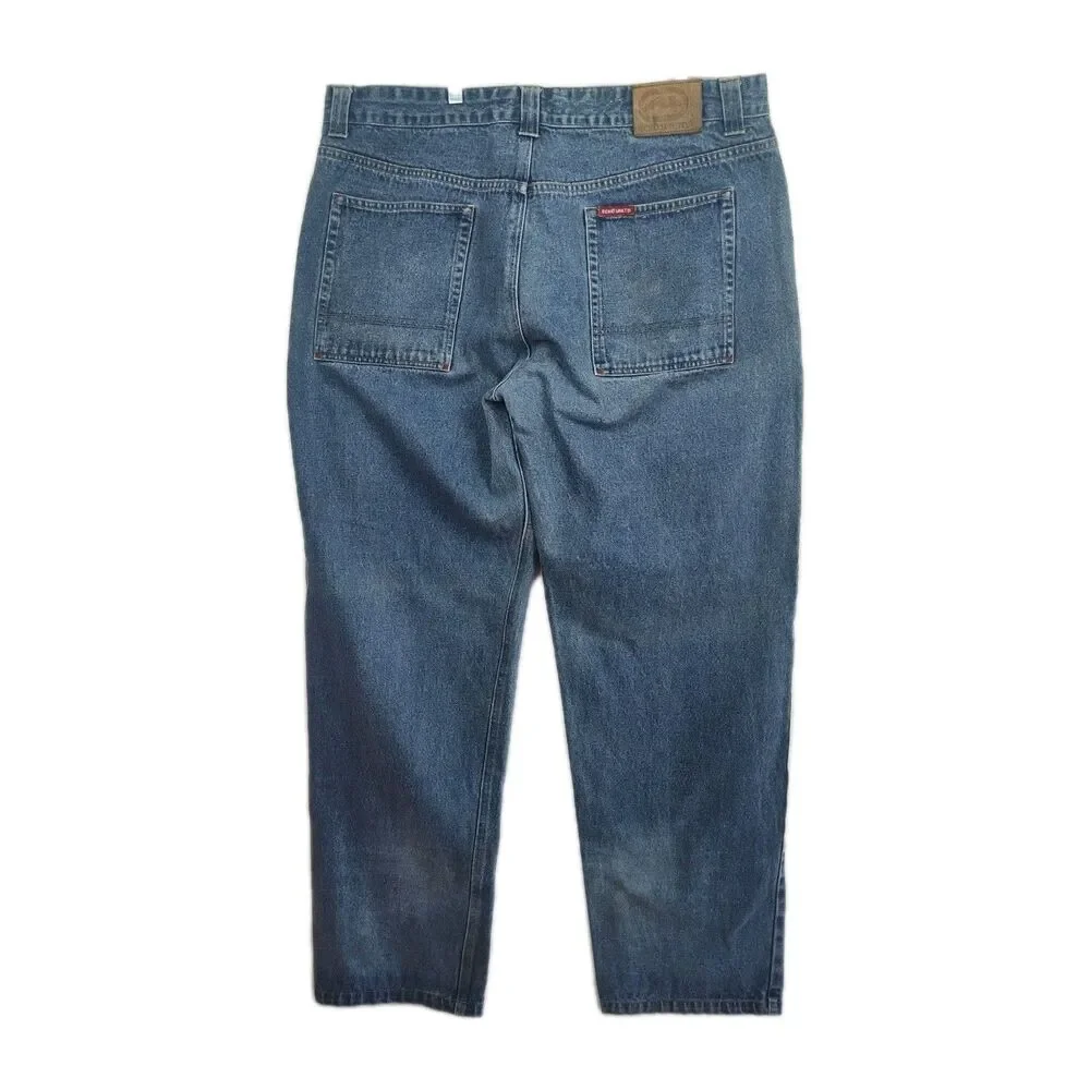 Vintage Y2K Ecko Unltd. men's jeans, 42 x 33, straight leg baggy, medium‎ blue